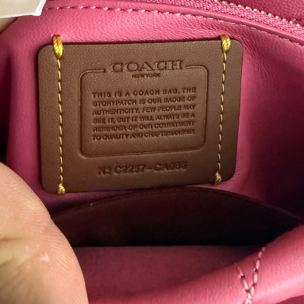 SOLD Coach Madison Quilted Pillow Pink Chain Crossbody Shoulder Bag - Picture 9 of 10